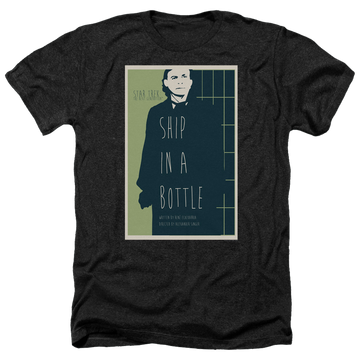Black men's heather t-shirt with Star Trek The Next Generation Tng Season 6 Episode 12 graphic