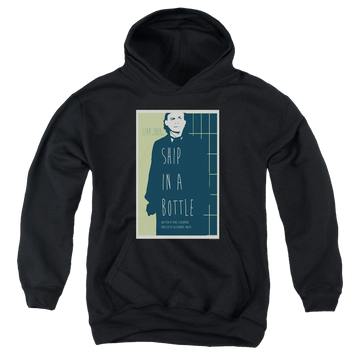 Black youth hoodie for ages 8 to 12 with Star Trek The Next Generation Tng Season 6 Episode 12 graphic