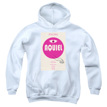 White youth hoodie for ages 8 to 12 with Star Trek The Next Generation Tng Season 6 Episode 13 graphic