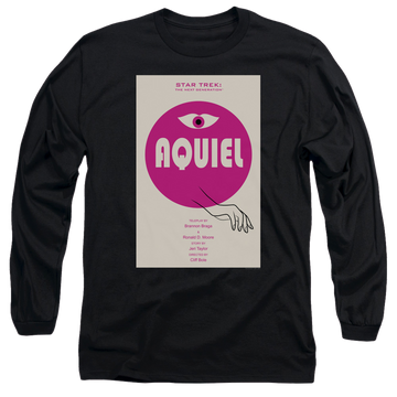 Black men's long sleeve t-shirt with Star Trek The Next Generation Tng S6 Ep13 graphic