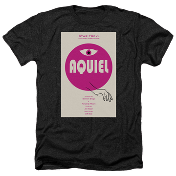 Black men's heather t-shirt with Star Trek The Next Generation Tng Season 6 Episode 13 graphic