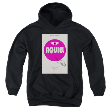 Black youth hoodie for ages 8 to 12 with Star Trek The Next Generation Tng Season 6 Episode 13 graphic