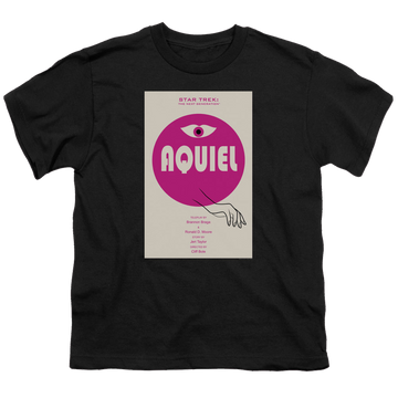 Black youth t-shirt for ages 8 to 12 with Star Trek The Next Generation Tng Season 6 Episode 13 graphic