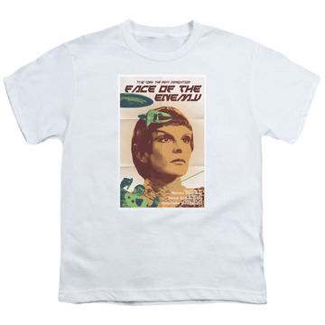 White youth t-shirt for ages 8 to 12 with Star Trek The Next Generation Tng Season 6 Episode 14 graphic