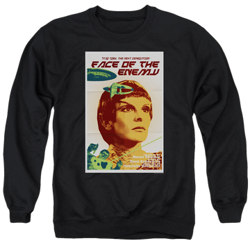 Black men's crewneck sweatshirt with Star Trek The Next Generation Tng S6 Ep14 graphic