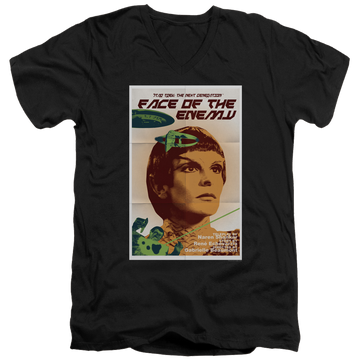 Black men's v-neck t-shirt with Star Trek The Next Generation Tng Season 6 Episode 14 graphic