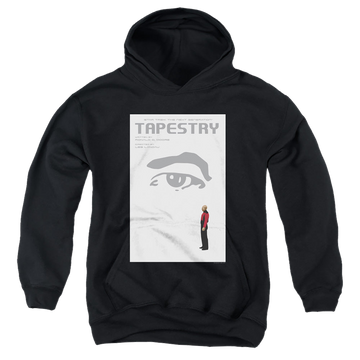Black youth hoodie for ages 8 to 12 with Star Trek The Next Generation Tng Season 6 Episode 15 graphic