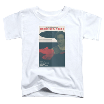 White toddler t-shirt with Star Trek The Next Generation Tng Season 6 Episode 16 graphic