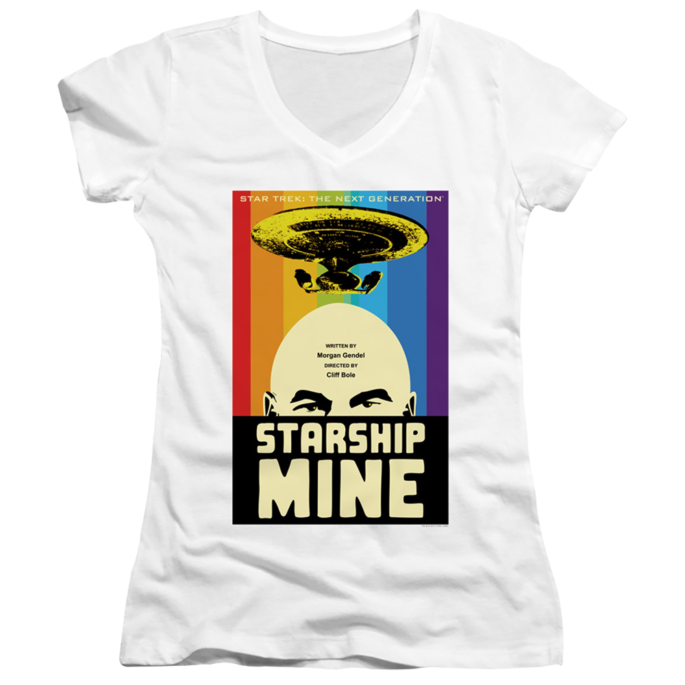 Star Trek The Next Generation Tng Season 6 Episode 18 - Juniors V-Neck T-Shirt Juniors V-Neck T-Shirt Star Trek   