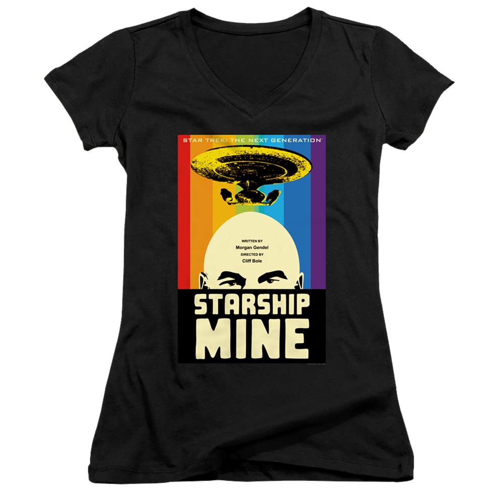 Star Trek The Next Generation Tng Season 6 Episode 18 - Juniors V-Neck T-Shirt Juniors V-Neck T-Shirt Star Trek   