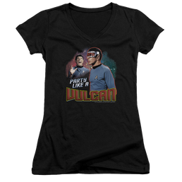 Star Trek Party Like A Vulcan Juniors V-Neck T-Shirt Juniors V-Neck T-Shirt Star Trek   