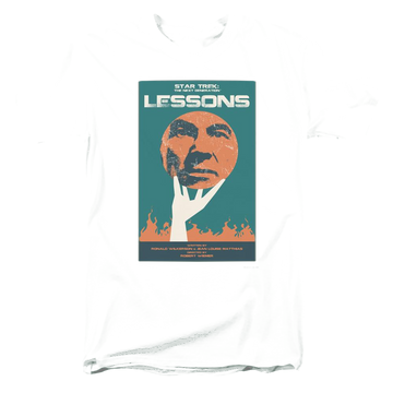 Black men's regular fit t-shirt with Star Trek Tng Season 6 Episode 19 graphic