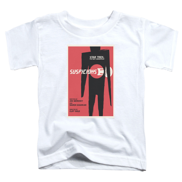 White toddler t-shirt with Star Trek The Next Generation Tng Season 6 Episode 22 graphic