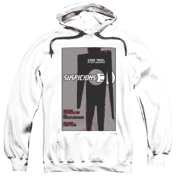 Black pullover hoodie with Star Trek Tng Season 6 Episode 22 graphic