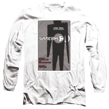 Black men's long sleeve t-shirt with Star Trek Tng Season 6 Episode 22 graphic