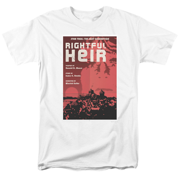 White men's regular fit t-shirt with Star Trek The Next Generation Season 6 Episode 23 graphic