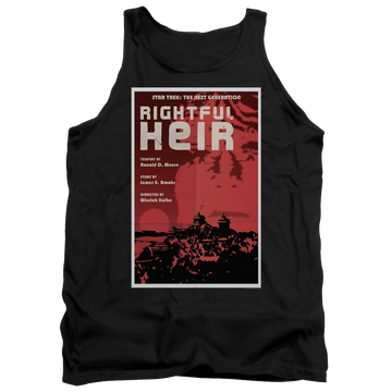 Black men's tank with Star Trek Tng Season 6 Episode 23 graphic