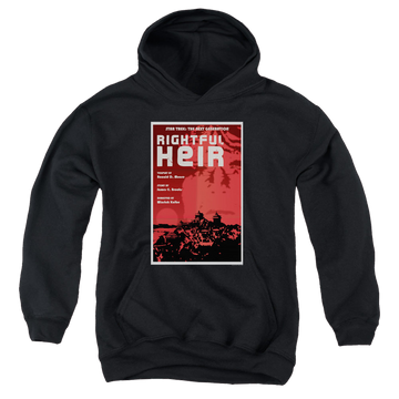 Black youth hoodie for ages 8 to 12 with Star Trek The Next Generation Tng Season 6 Episode 23 graphic