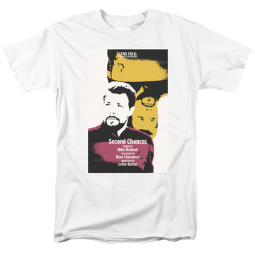 White men's regular fit t-shirt with Star Trek The Next Generation Season 6 Episode 24 graphic