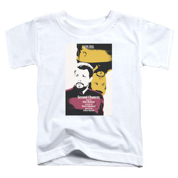 White toddler t-shirt with Star Trek The Next Generation Tng Season 6 Episode 24 graphic