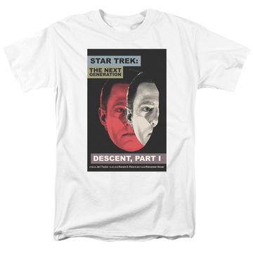 White men's regular fit t-shirt with Star Trek Tng Season 6 Episode 26 graphic
