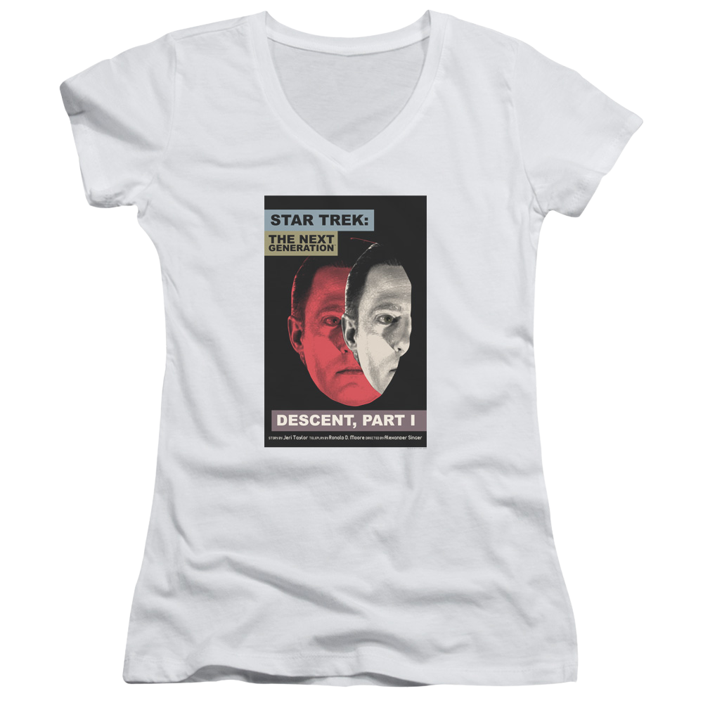 Star Trek Tng Season 6 Episode 26 Juniors V-Neck T-Shirt Juniors V-Neck T-Shirt Star Trek   