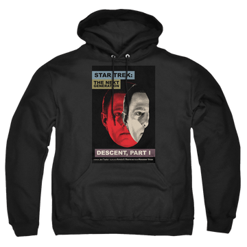 Black pullover hoodie with Star Trek The Next Generation Tng Season 6 Episode 26 graphic