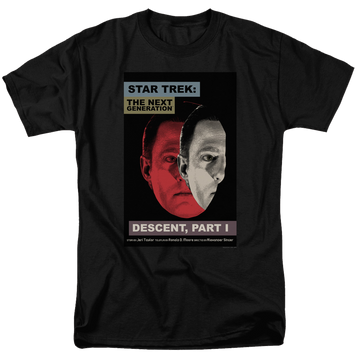 Black men's regular fit t-shirt with Star Trek The Next Generation Tng Season 6 Episode 26 graphic