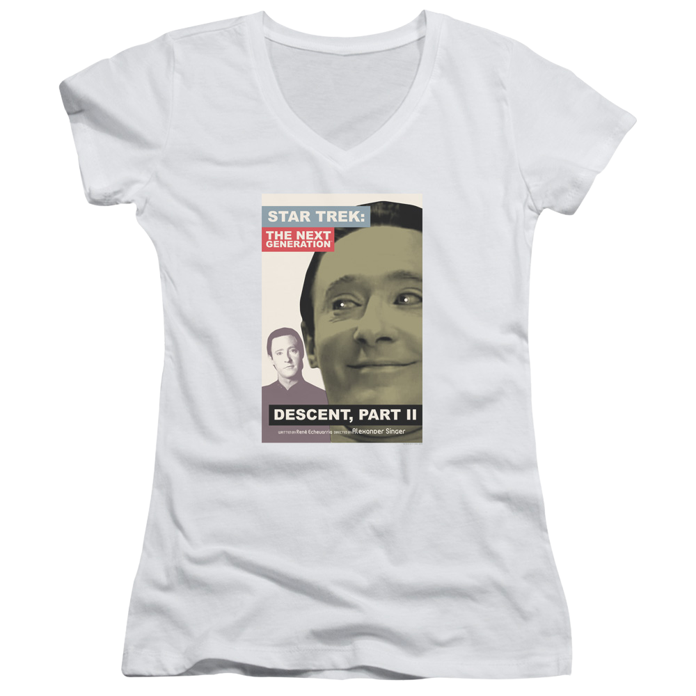 Star Trek The Next Generation Tng Season 7 Episode 1 - Juniors V-Neck T-Shirt Juniors V-Neck T-Shirt Star Trek   