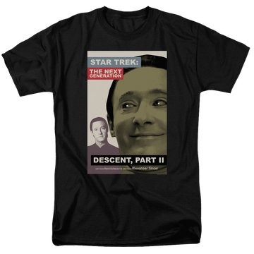 Black men's regular fit t-shirt with Star Trek The Next Generation Tng Season 7 Episode 1 graphic