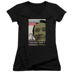 Star Trek The Next Generation Tng Season 7 Episode 1 - Juniors V-Neck T-Shirt Juniors V-Neck T-Shirt Star Trek   