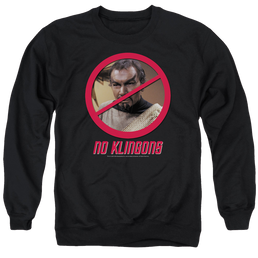 Star Trek No Klingons Men's Crewneck Sweatshirt Men's Crewneck Sweatshirt Star Trek   