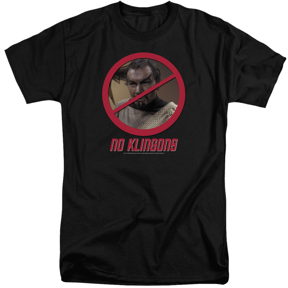 Star Trek No Klingons Men's Tall Fit T-Shirt Men's Tall Fit T-Shirt Star Trek   