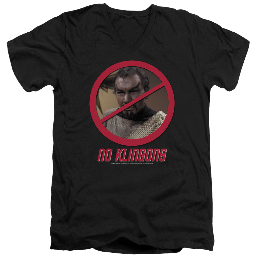 Star Trek No Klingons Men's V-Neck T-Shirt Men's V-Neck T-Shirt Star Trek   