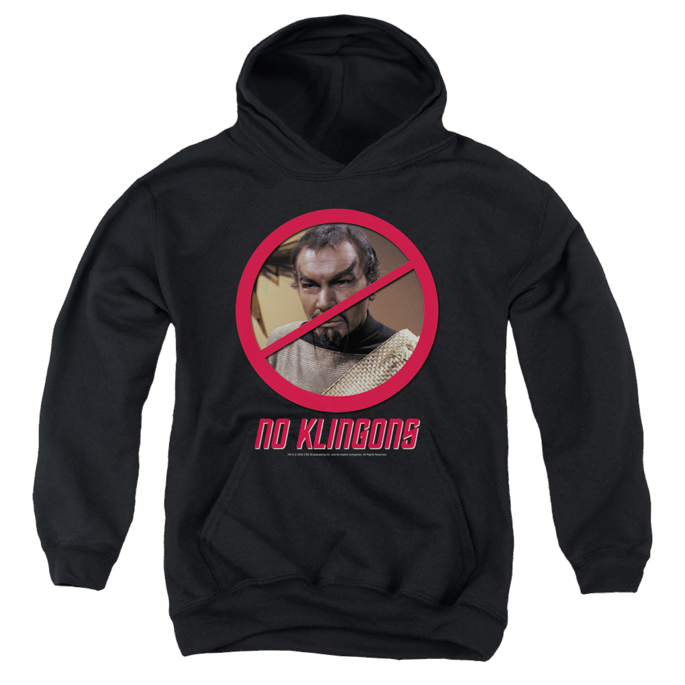 Star Trek The Original Series No Klingons - Youth Hoodie Youth Hoodie (Ages 8-12) Star Trek   