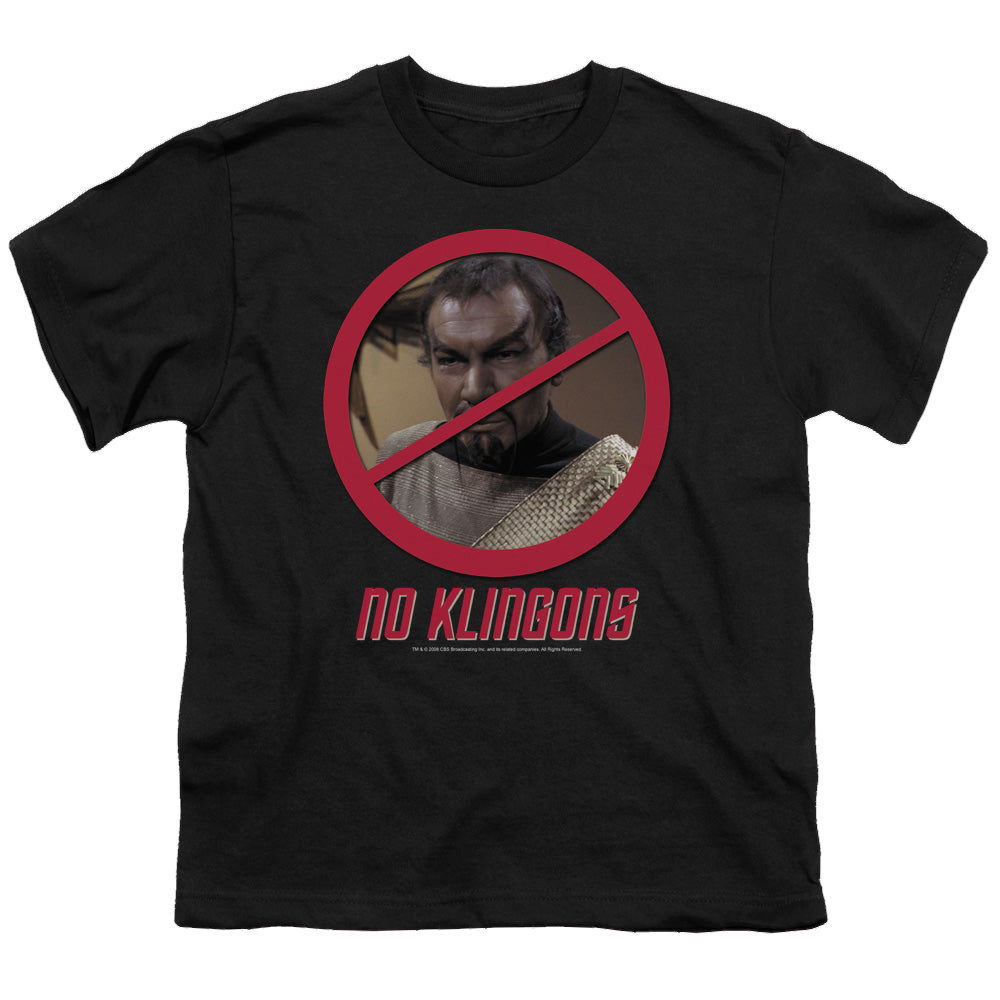 Star Trek The Original Series No Klingons - Youth T-Shirt Youth T-Shirt (Ages 8-12) Star Trek   