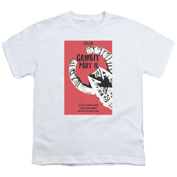 White youth t-shirt for ages 8 to 12 with Star Trek The Next Generation Tng Season 7 Episode 5 graphic