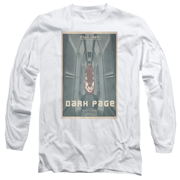 White men's long sleeve t-shirt with Star Trek The Next Generation Tng S7 Ep7 graphic