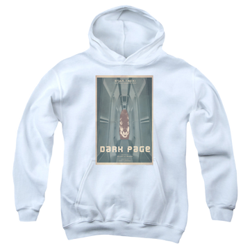 White youth hoodie for ages 8 to 12 with Star Trek The Next Generation Tng Season 7 Episode 7 graphic