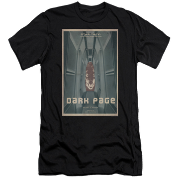 Black men's premium slim fit t-shirt with Star Trek The Next Generation Tng Season 7 Episode 7 graphic