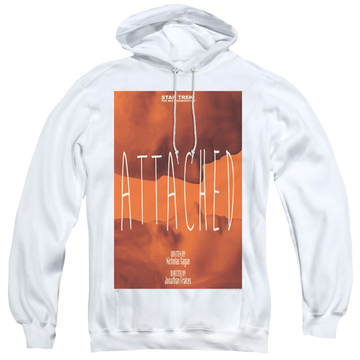 White pullover hoodie with Star Trek The Next Generation Tng Season 7 Episode 8 graphic