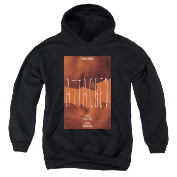 Black youth hoodie for ages 8 to 12 with Star Trek The Next Generation Tng Season 7 Episode 8 graphic