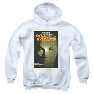 White youth hoodie for ages 8 to 12 with Star Trek The Next Generation Tng Season 7 Episode 9 graphic