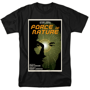 Black men's regular fit t-shirt with Star Trek The Next Generation Tng Season 7 Episode 9 graphic