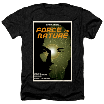 Black men's heather t-shirt with Star Trek The Next Generation Tng Season 7 Episode 9 graphic