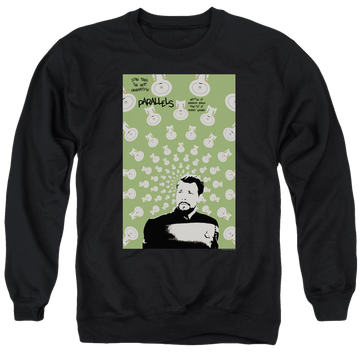 Black men's crewneck sweatshirt with Star Trek The Next Generation Tng S7 Ep11 graphic