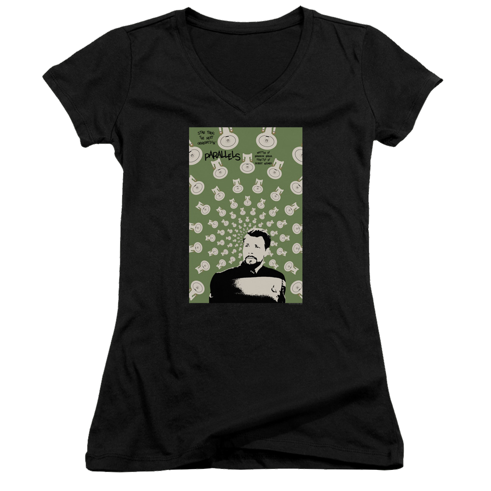 Star Trek The Next Generation Tng Season 7 Episode 11 - Juniors V-Neck T-Shirt Juniors V-Neck T-Shirt Star Trek   