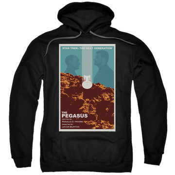 Black pullover hoodie with Star Trek The Next Generation Tng Season 7 Episode 12 graphic