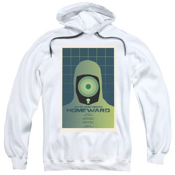 White pullover hoodie with Star Trek The Next Generation Tng Season 7 Episode 13 graphic