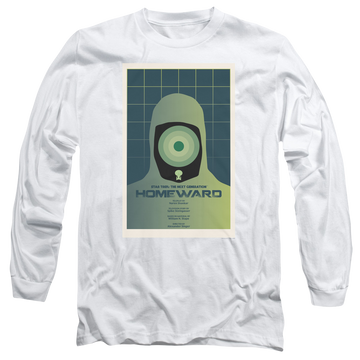 White men's long sleeve t-shirt with Star Trek The Next Generation Tng S7 Ep13 graphic
